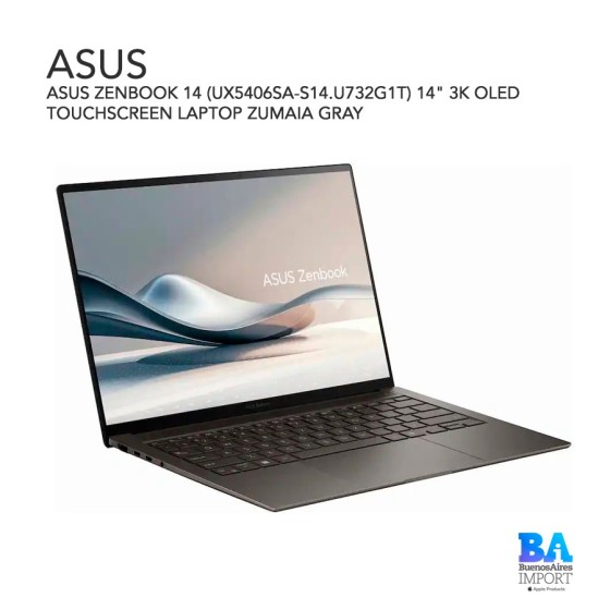 ASUS ZENBOOK 14 (UX5406SA-S14.U732G1T) 14" 3K OLED  TOUCHSCREEN LAPTOP ZUMAIA...