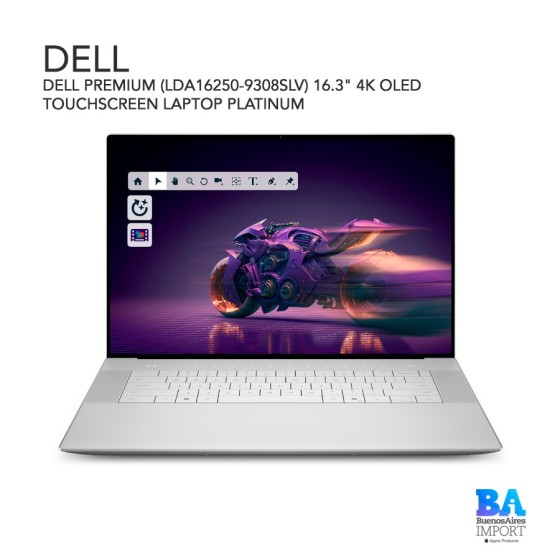 DELL PREMIUM (LDA16250-9308SLV) 16.3" 4K OLED TOUCHSCREEN LAPTOP PLATINUM