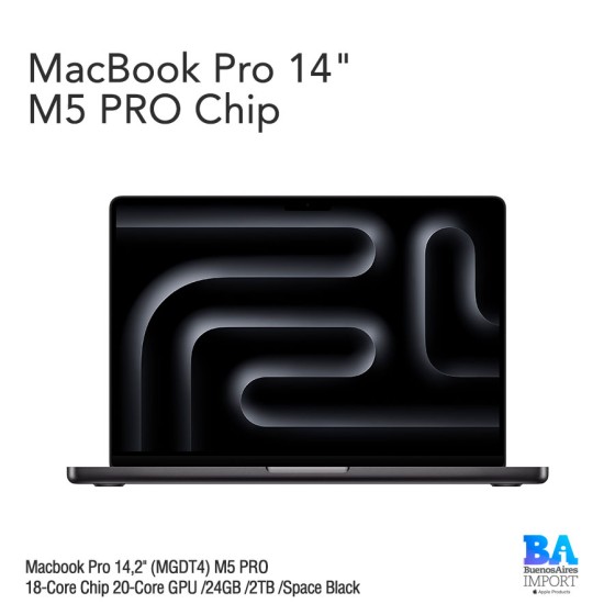 Macbook Pro 14,2" (MGDT4) M5 PRO 18-Core Chip 20-Core GPU /24GB /2TB /Space...