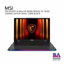 MSI RAIDER 16 Max HX (B2WI-003US) 16" OLED GAMING LAPTOP 240Hz  CORE BLACK