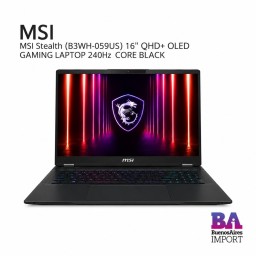 MSI Stealth (B3WH-059US) 16" QHD+ OLED GAMING LAPTOP 240hz CORE BLACK