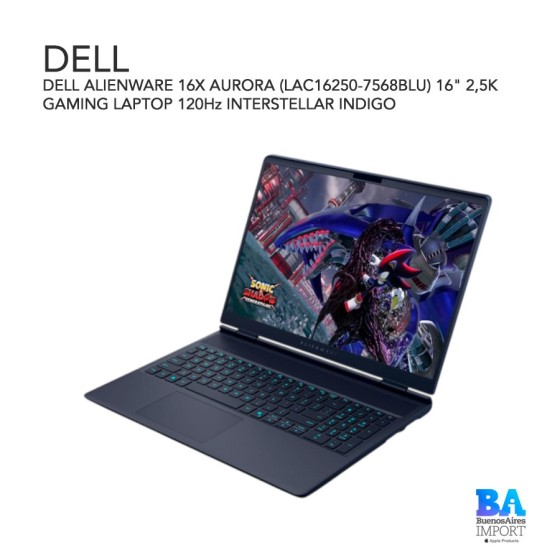 DELL ALIENWARE 16X AURORA (LAC16250-7568BLU) 16" 2,5K GAMING LAPTOP 120Hz...
