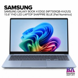 SAMSUNG GALAXY BOOK 4 EDGE (NP750XQB-KA2US) 15.6" FHD LED LATOP SHAPPIRE BLUE [Pad Numérico]