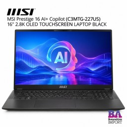 MSI Prestige 16 AI+ Copilot (C3MTG-227US) 16" 2.8K OLED TOUCHSCREEN LAPTOP BLACK
