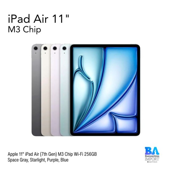 iPad Air 11"  (7th Gen) M3 Chip Wi-Fi 256GB