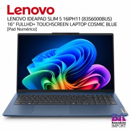 LENOVO IDEAPAD SLIM 5 16IPH11 (83S6000BUS) 16" FULLHD+ TOUCHSCREEN LAPTOP COSMIC BLUE [Pad Numérico]