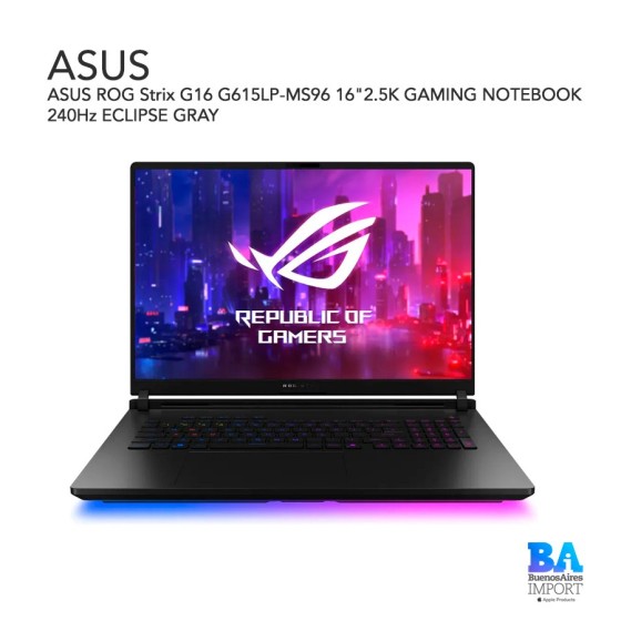 ASUS ROG Strix G16 G615LP-MS96 16"2.5K GAMING NOTEBOOK 240Hz ECLIPSE GRAY