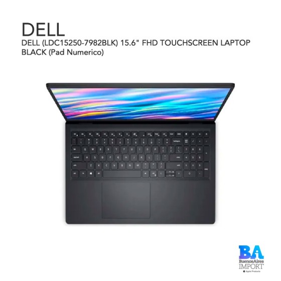 DELL (LDC15250-7982BLK) 15.6" FHD TOUCHSCREEN LAPTOP BLACK (Pad Numerico)