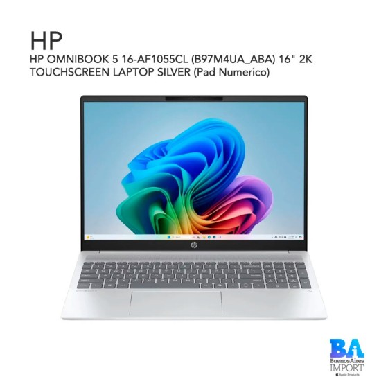 HP OMNIBOOK 5 16-AF1055CL (B97M4UA_ABA) 16" 2K TOUCHSCREEN LAPTOP SILVER (Pad...