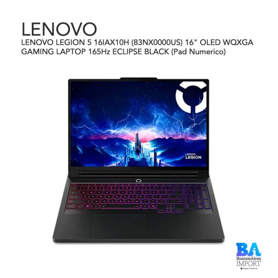 LENOVO LEGION 5 16IAX10H (83NX0000US) 16" OLED WQXGA GAMING LAPTOP 165Hz...