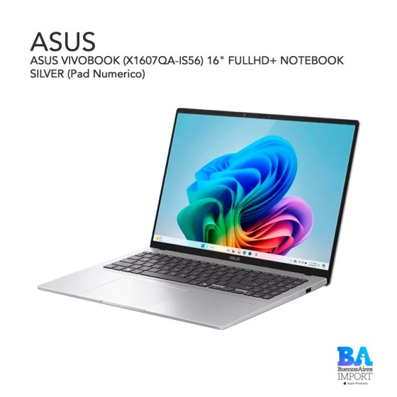 ASUS VIVOBOOK (X1607QA-IS56) 16" FULLHD+ NOTEBOOK SILVER  (Pad Numerico)