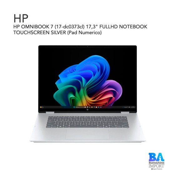 HP OMNIBOOK 7 (17-dc0373cl) 17,3" FULLHD NOTEBOOK TOUCHSCREEN SILVER (Pad...