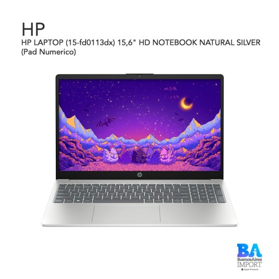 HP LAPTOP (15-fd0113dx) 15,6" HD NOTEBOOK NATURAL SILVER (Pad Numerico)