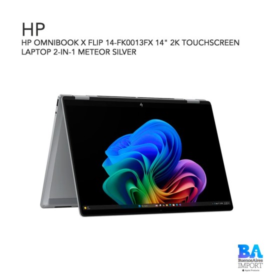 HP OMNIBOOK X FLIP 14-FK0013FX 14" 2K TOUCHSCREEN LAPTOP 2-IN-1 METEOR SILVER
