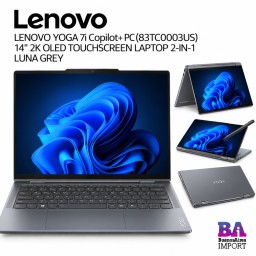 LENOVO YOGA 7i Copilot+ PC (83TC0003US) 14" 2K OLED TOUCHSCREEN LAPTOP 2-IN-1 LUNA GREY