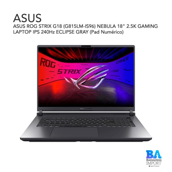 ASUS ROG STRIX G18 (G815LM-IS96) NEBULA 18" 2.5K GAMING LAPTOP IPS 240Hz...
