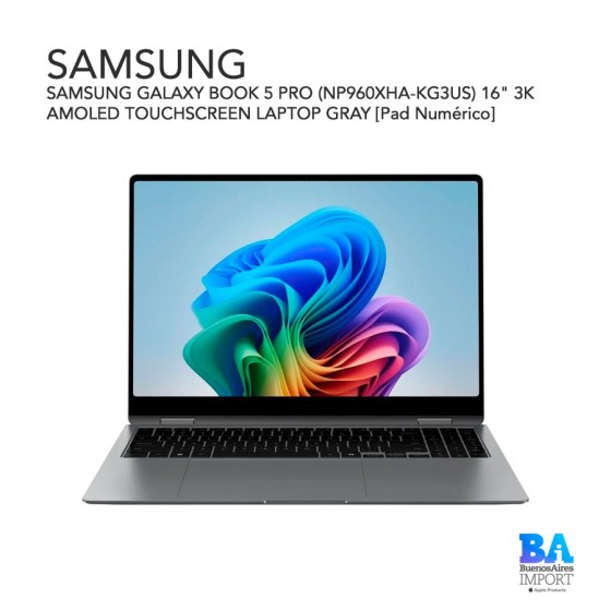 SAMSUNG GALAXY BOOK 5 PRO (NP960XHA-KG3US) 16" 3K AMOLED TOUCHSCREEN LAPTOP...