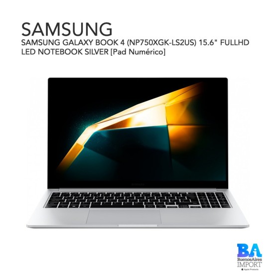 SAMSUNG GALAXY BOOK 4 (NP750XGK-LS2US) 15.6" FULLHD LED NOTEBOOK SILVER [Pad...