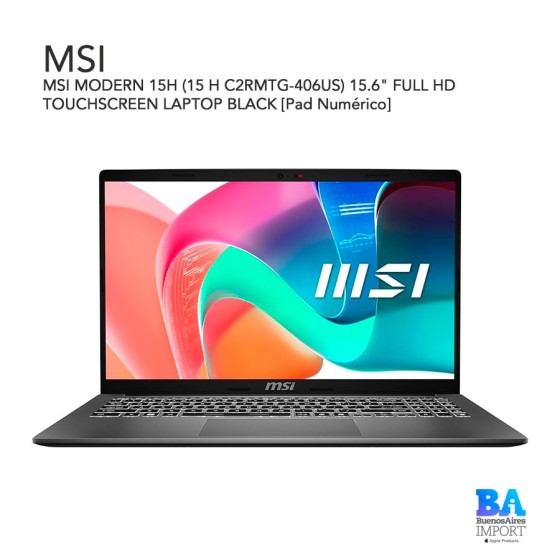 MSI MODERN 15H (15 H C2RMTG-406US) 15.6" FULL HD TOUCHSCREEN LAPTOP BLACK...