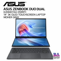 ASUS ZENBOOK DUO DUAL (UX8407AA-DS99T) 14" 3K OLED TOUCHSCREEN LAPTOP  MOHER GRAY