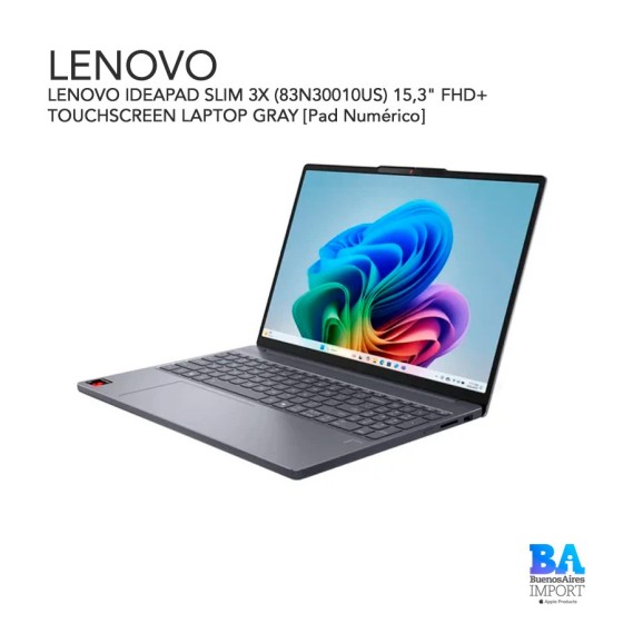 LENOVO IDEAPAD SLIM 3X (83N30010US) 15,3" FHD+ TOUCHSCREEN LAPTOP GRAY [Pad...