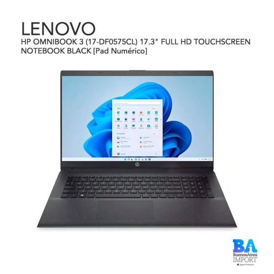 HP OMNIBOOK 3 (17-DF0575CL) 17.3" FULL HD TOUCHSCREEN NOTEBOOK BLACK [Pad...