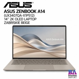 ASUS ZENBOOK A14 (UX3407QA-X1P512) 14" 2K OLED LAPTOP ZABRISKIE BEIGE