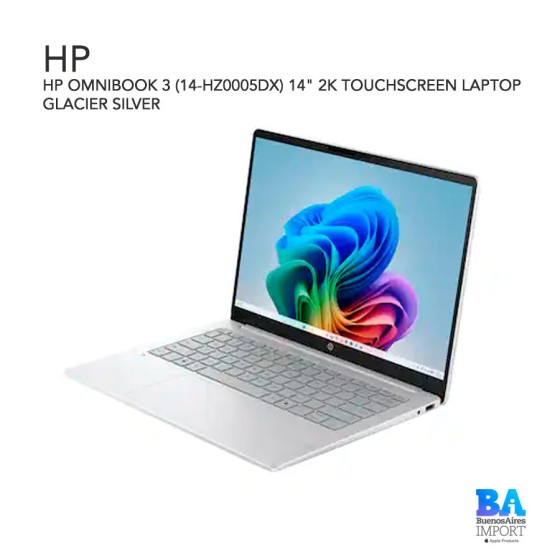 HP OMNIBOOK 3 (14-HZ0005DX) 14" 2K TOUCHSCREEN LAPTOP GLACIER SILVER