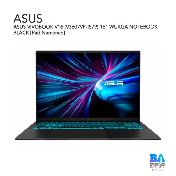 ASUS VIVOBOOK V16 (V3607VP-IS79) 16" WUXGA NOTEBOOK BLACK [Pad Numérico]