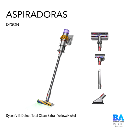 Dyson V15 Detect Total Clean Extra | Yellow/Nickel